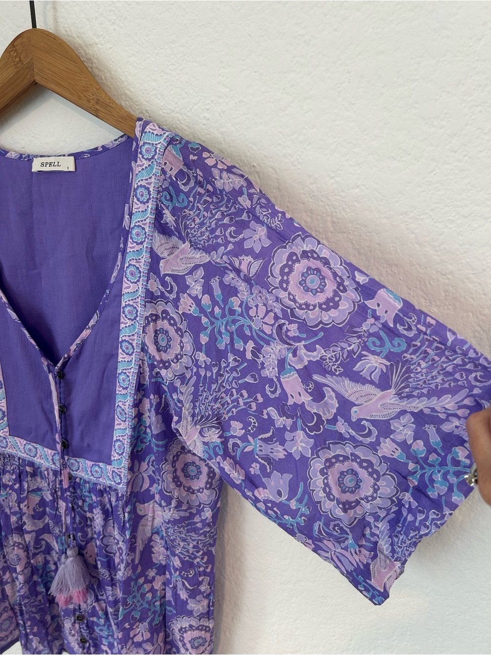 SPELL Sannah Lavender Blouse S - Picture 6 of 11